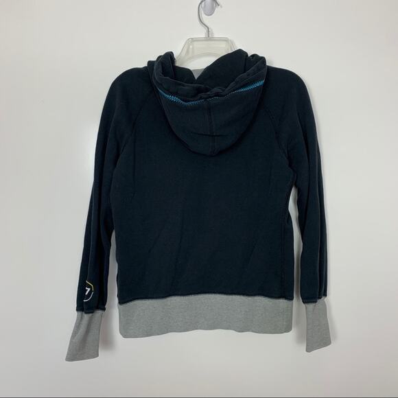 Nike Black Full Zip Hoodie Athletic Sweatshirt Medium Y2K - Picture 5 of 5